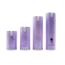high quality acrylic round 30ml 50ml 100ml 120ml plastic airless bottle plastic cosmetic packaging airless pump bottle